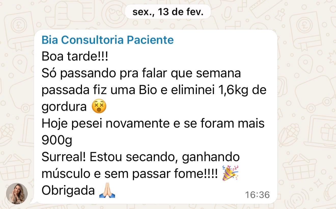 Depoimento — Eliminei 1,6kg de gordura. Surreal! Estou secando, ganhando músculo e sem passar fome.